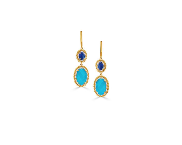Turquoise Lapis Earrings