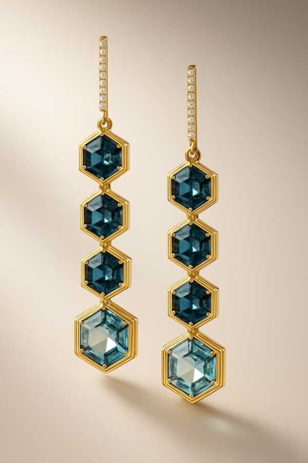 Blue Dangle Earrings