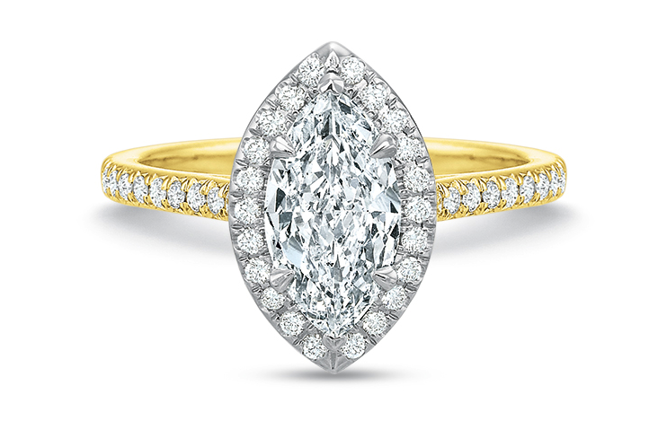 Marquise Olivia Halo Engagement Ring