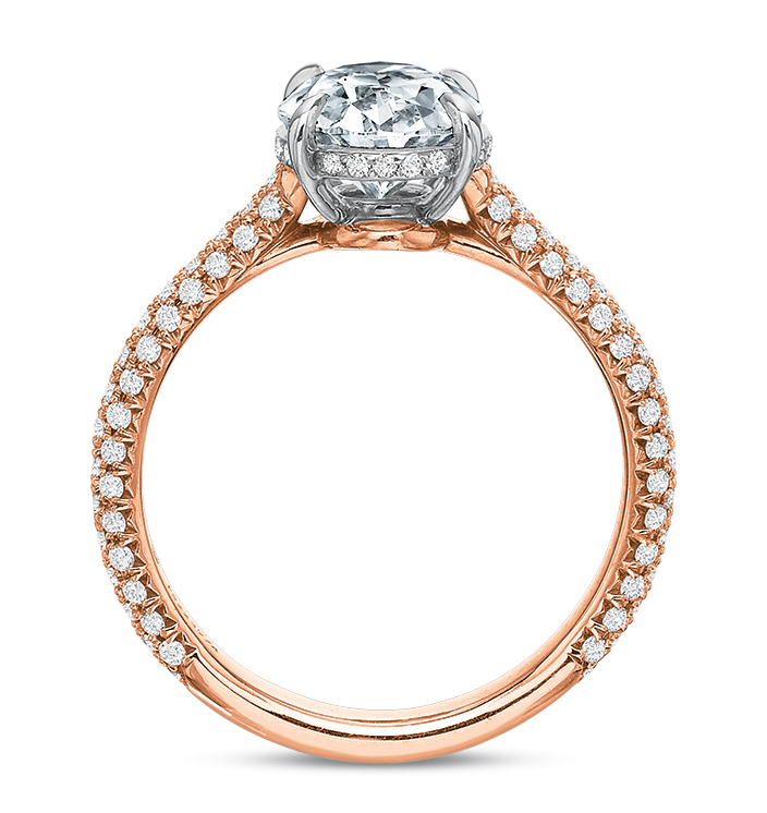 Rose Vanessa Oval Diamond Engagement Ring