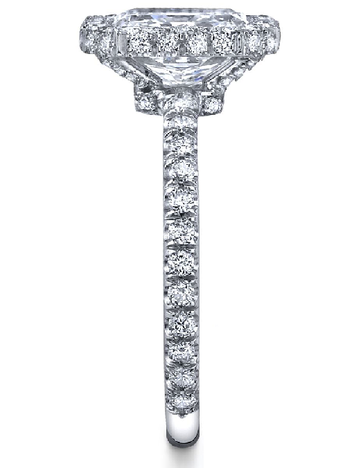 Chelsea Double Edge Oval Halo Engagement Ring