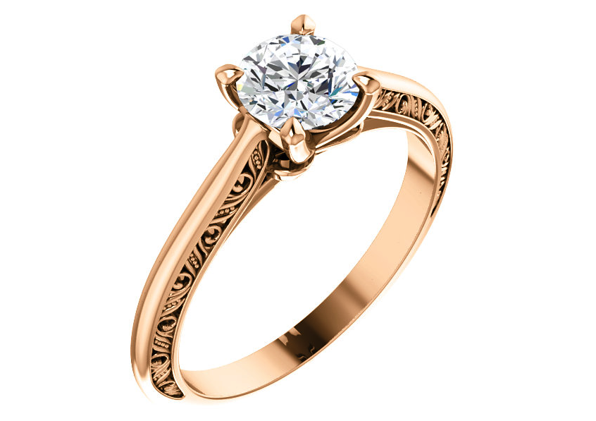 Rose Gold Solitaire Engagement Ring