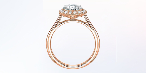 Rose Gold Olivia Halo Engagement Ring