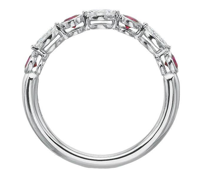 Silhouette Ruby Diamond Band