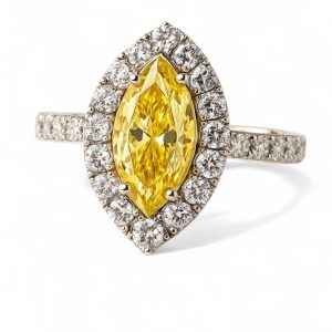 Princess Cut Yellow Diamond Ring