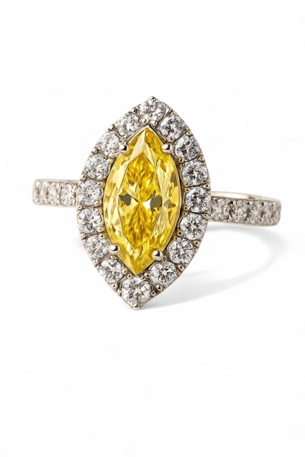 Marquise Yellow Diamond Ring