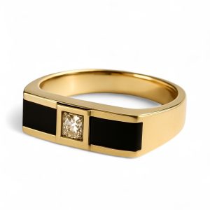 Solaris Diamond Onyx Band