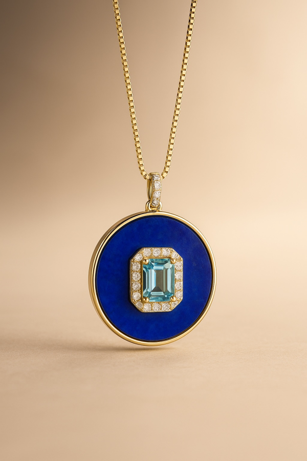Lapis Topaz Pendant