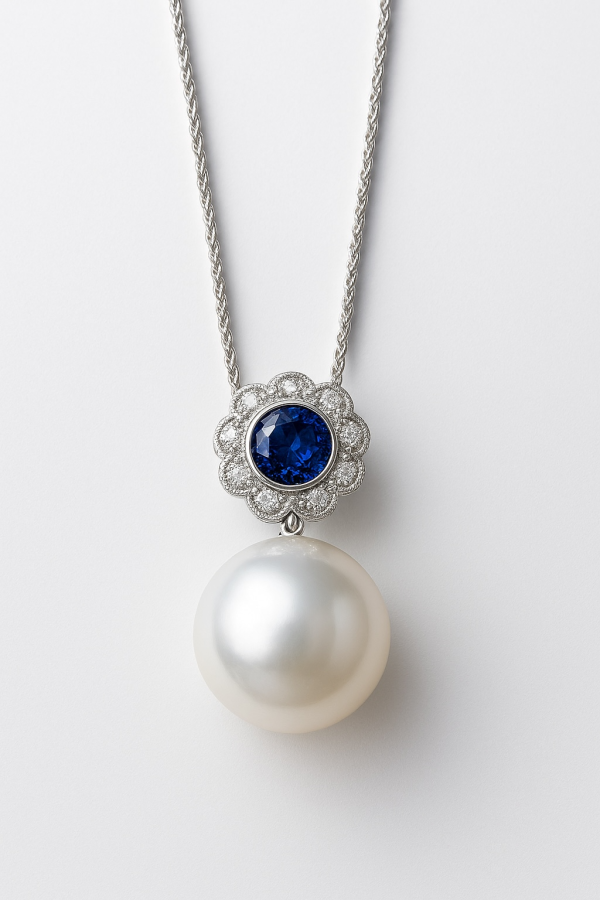 Sapphire Pearl Pendant