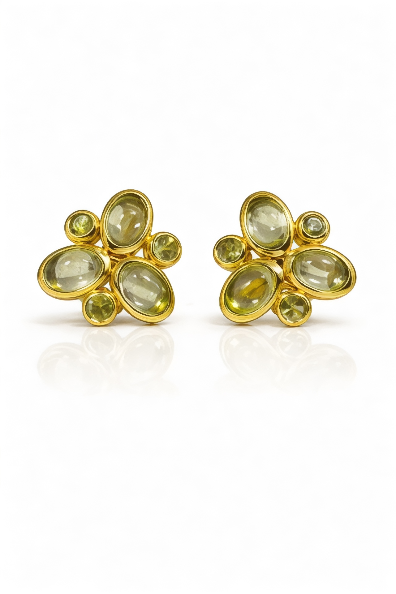 peridot earrings Verdant Bloom