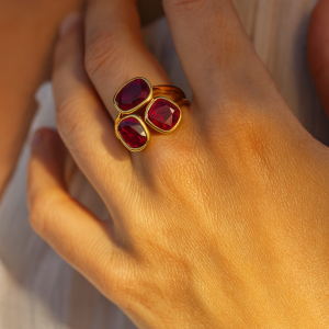 Crimson Trinity Ring