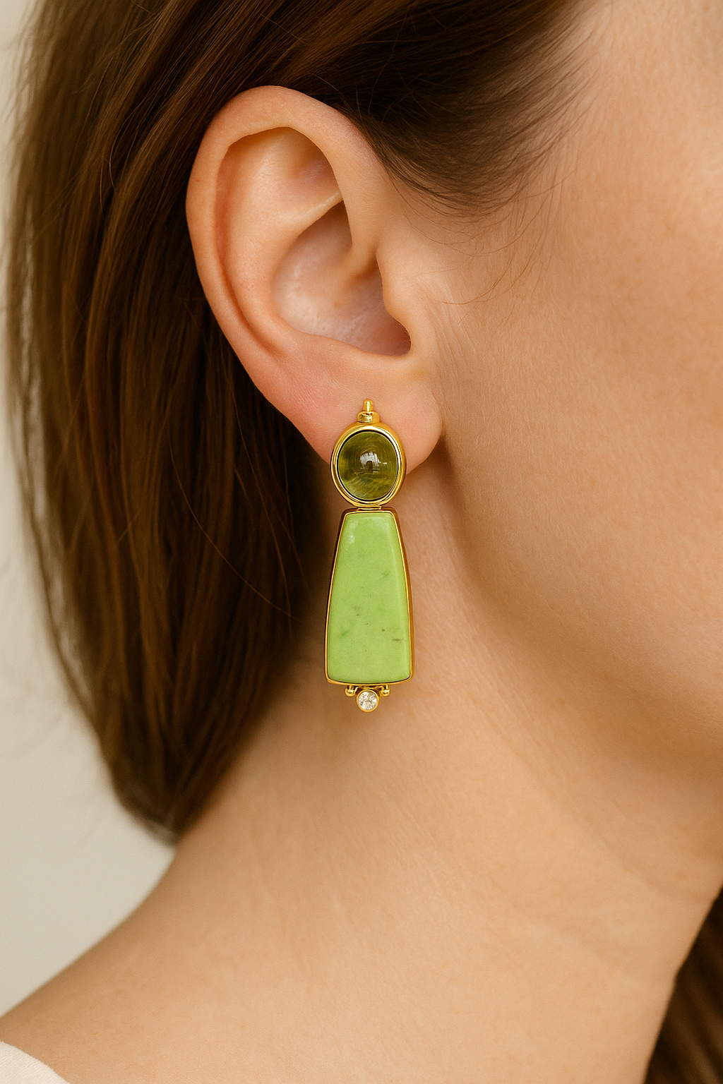 peridot earrings Verde Aurora Earrings