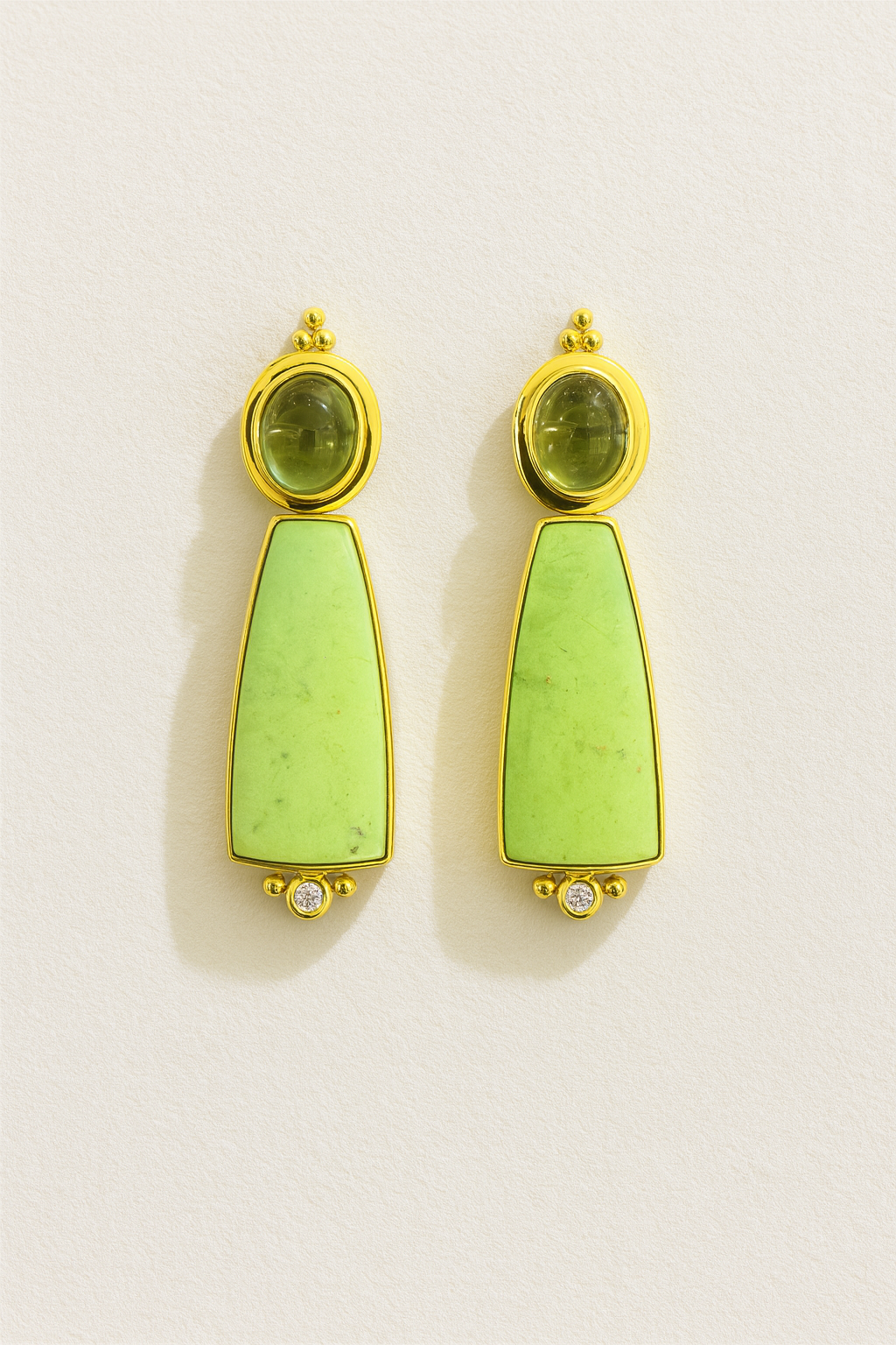 green earrings Verde Aurora Earrings