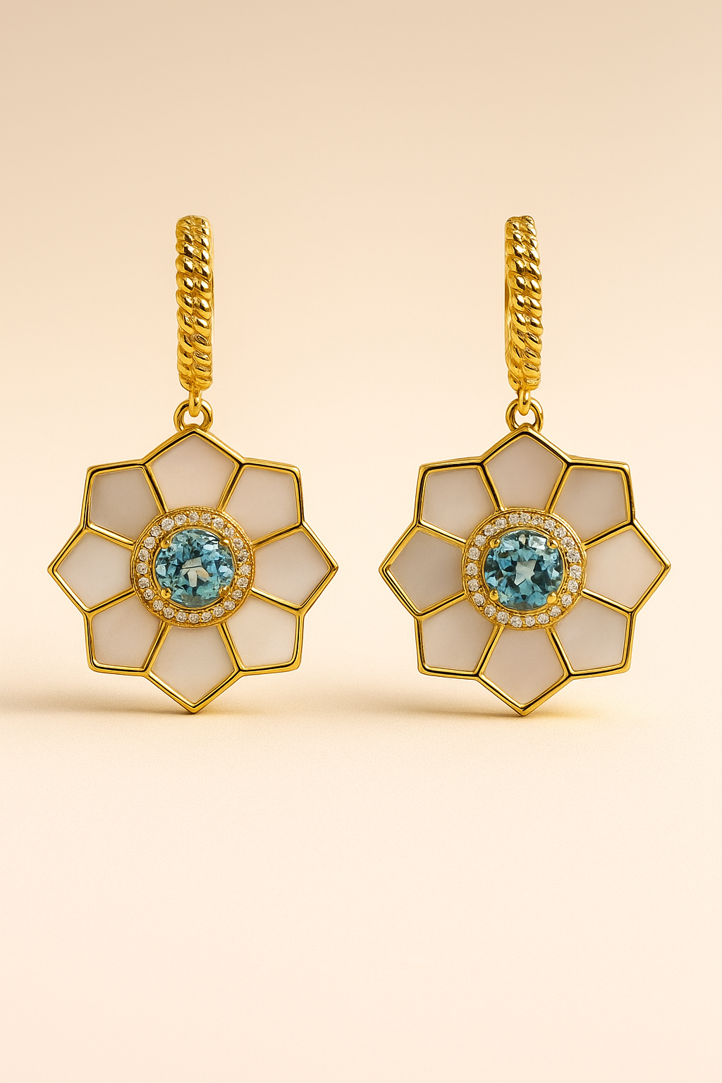 blue topaz earrings Santorini Earrings