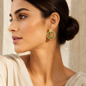 Theodosia Byzantine Emerald Earrings