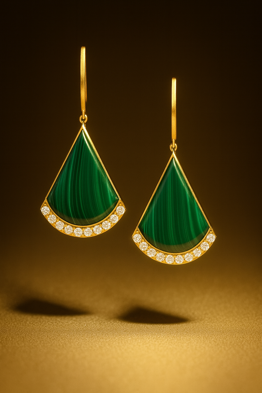 malachite earrings Verde Aura Earrings