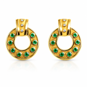 Theodosia Byzantine Emerald Earrings