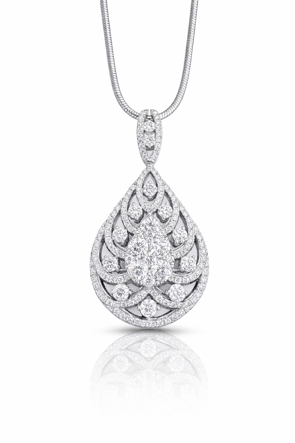 diamond pendant Lumiere Teardrop Diamond Pendant