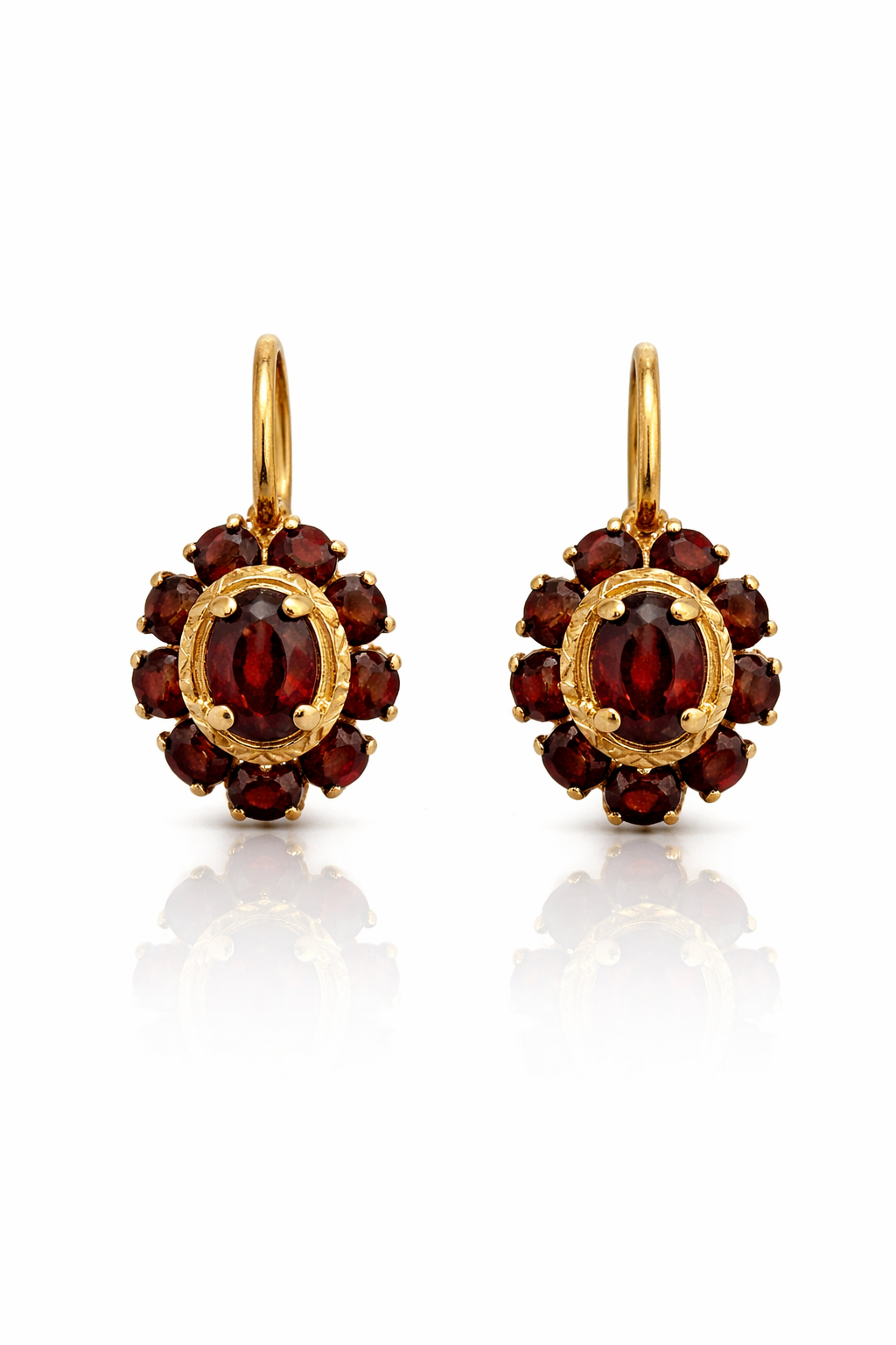 garnet earrings Rubina Garnet Bloom Earrings