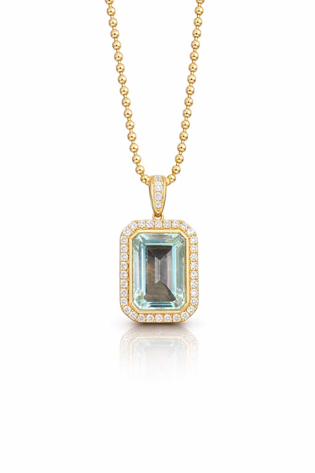 green amethyst pendant Verdant Lumiere Green Amethyst Diamond Pendant