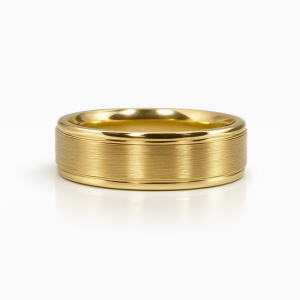 Aurelio Drop Edge Wedding Band