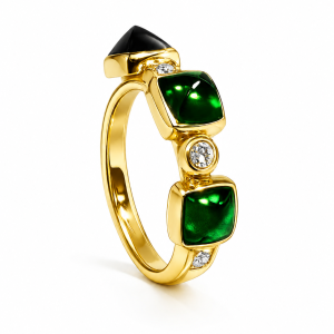 Aurelia Pyramid Emerald Ring