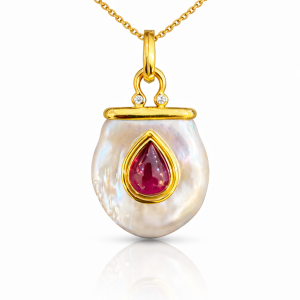 Rose Lumiere Pearl Pendant