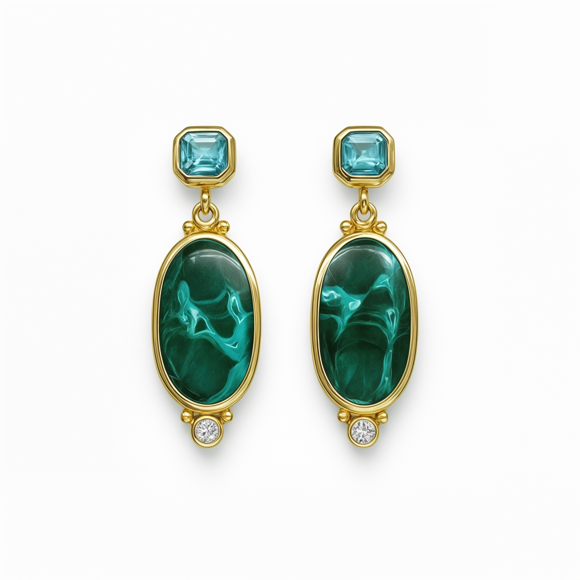 chrysocolla earrings Azure Verita Chrysocolla Earrings