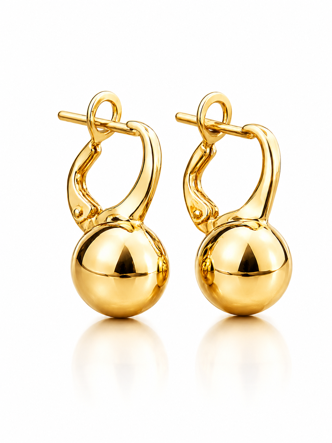 gold ball earrings Aurelia Sphere Earrings